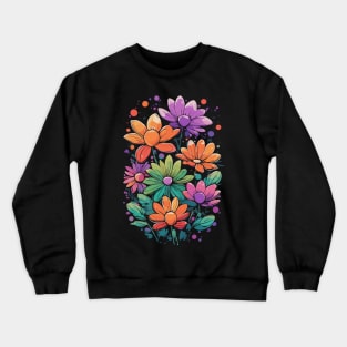 Flower Power 70s floral pattern Crewneck Sweatshirt